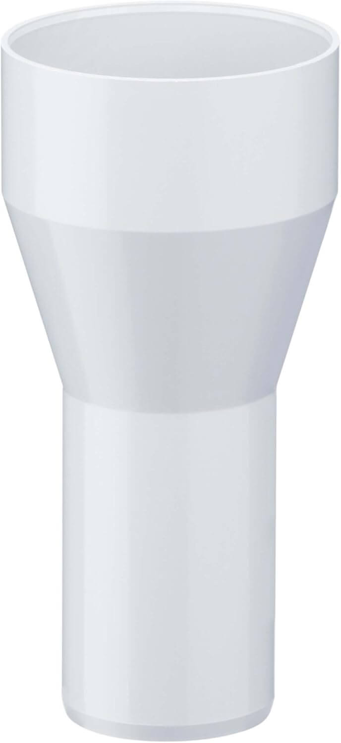 Adapter DN 100 auf DN 75 aus Kunststoff passend zum SMILTER Laubschutz für weiße Fallrohre