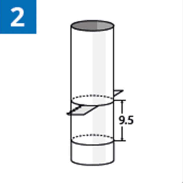 Schritt 2: Das Fallrohr aufschneiden